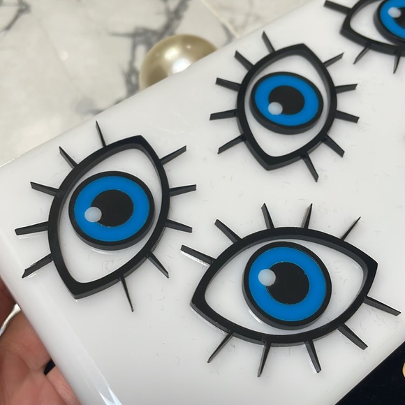 🧿 Lola Basso Multi Evil Eye Clutch 🧿 NEW - Picture 3 of 13
